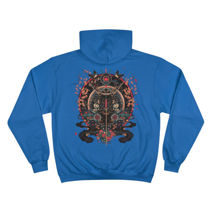 Katana Samurai Art Hoodie - Japanese Crane Champion Sweatshirt