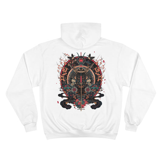 Katana Samurai Art Hoodie - Japanese Crane Champion Sweatshirt