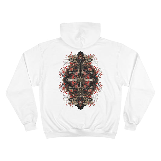 Sacred Katana Mandala Hoodie - Japanese Floral Champion Sweatshirt