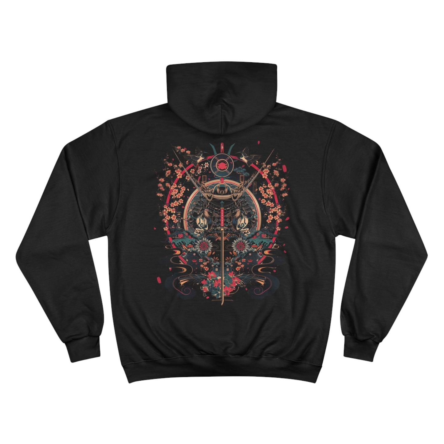 Katana Samurai Art Hoodie - Japanese Crane Champion Sweatshirt