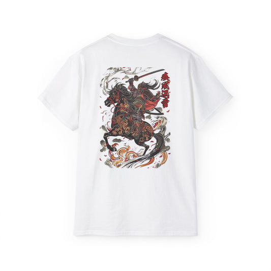 Japanese Samurai Horseback T-Shirt | Traditional Warrior Horse Art Graphic Tee