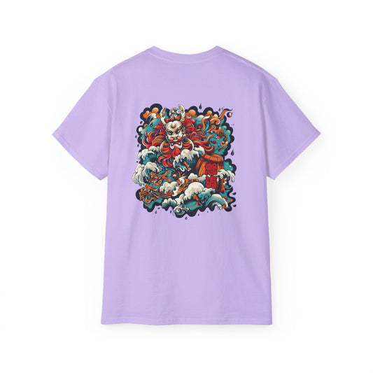 Oni Storm Japanese Demon T-Shirt - Mythical Yokai Back Print Tee