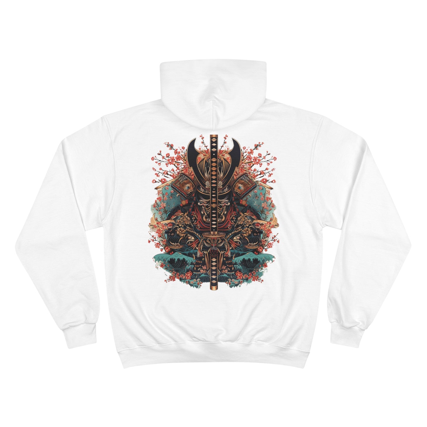 Ocean Wave Samurai Hoodie - Japanese Warrior Art Champion Sweatshirt