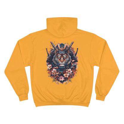 Samurai Tiger Hoodie - Japanese Cherry Blossom Champion Sweatshirt