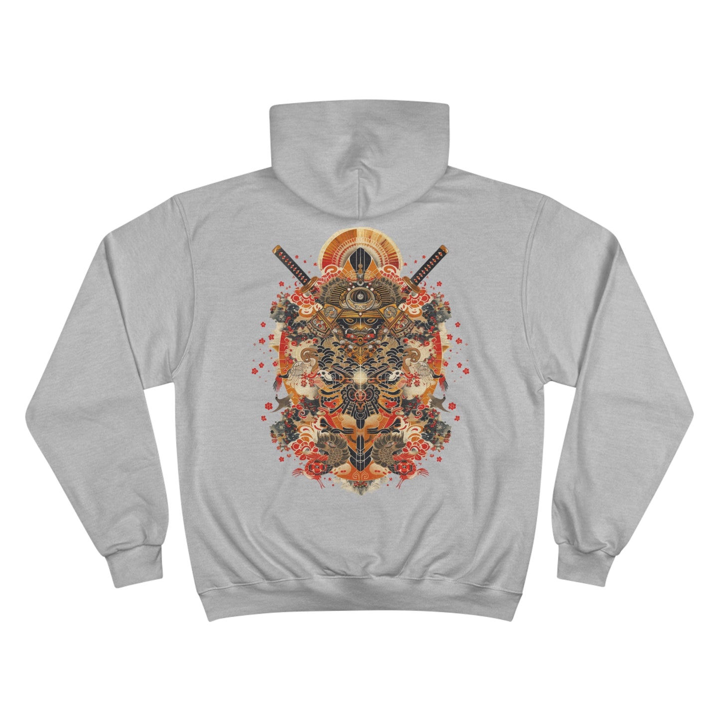 Rising Sun Samurai Hoodie - Japanese Warrior Art Champion Sweatshirt