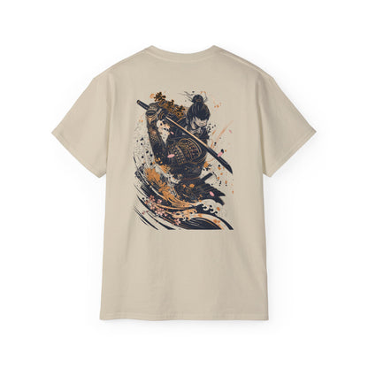 Japanese Samurai Wave T-Shirt | Ocean Warrior Katana Art Graphic Tee