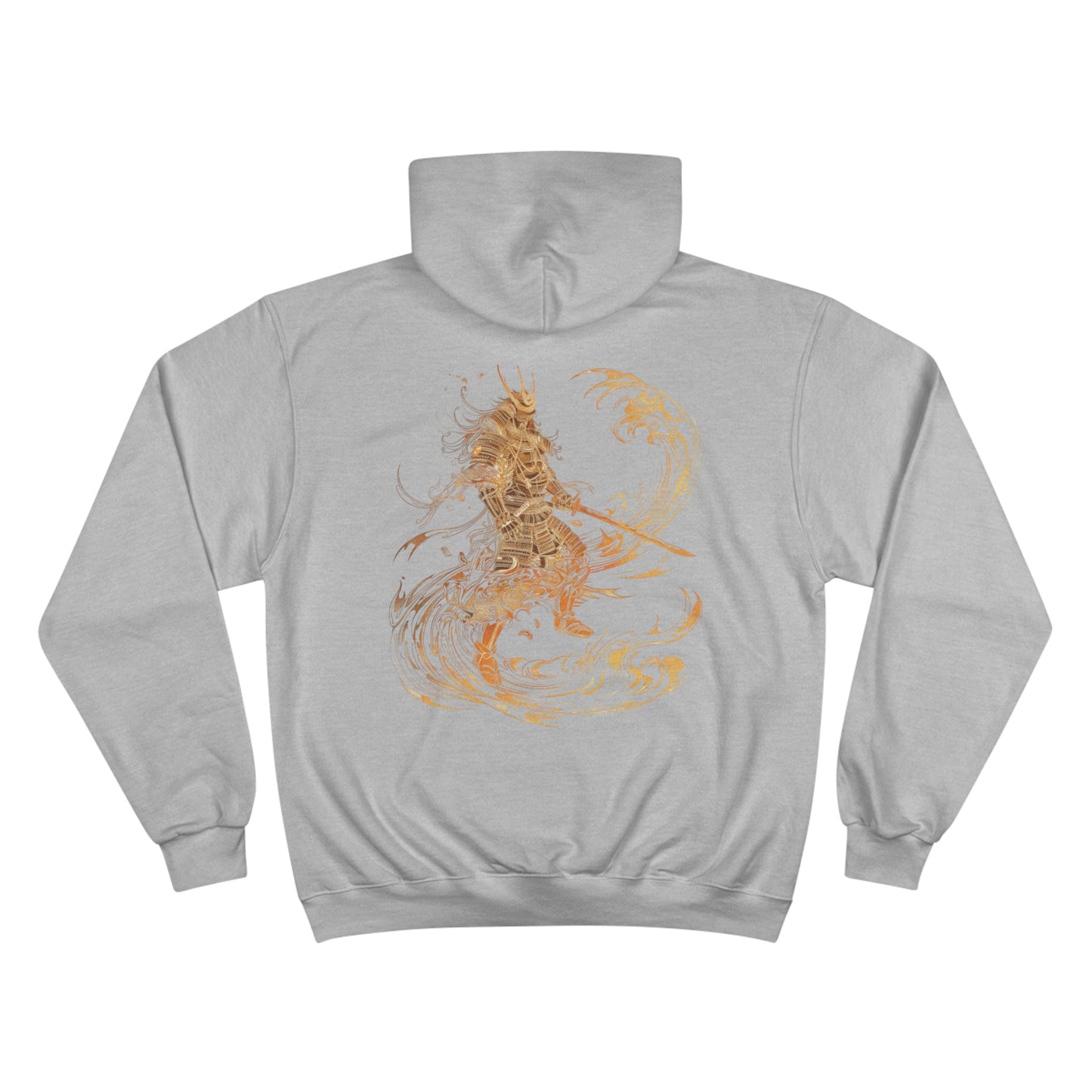 Wave Riding Samurai - Japanese Wave Art Gold Edition Champion Eco Hoodie