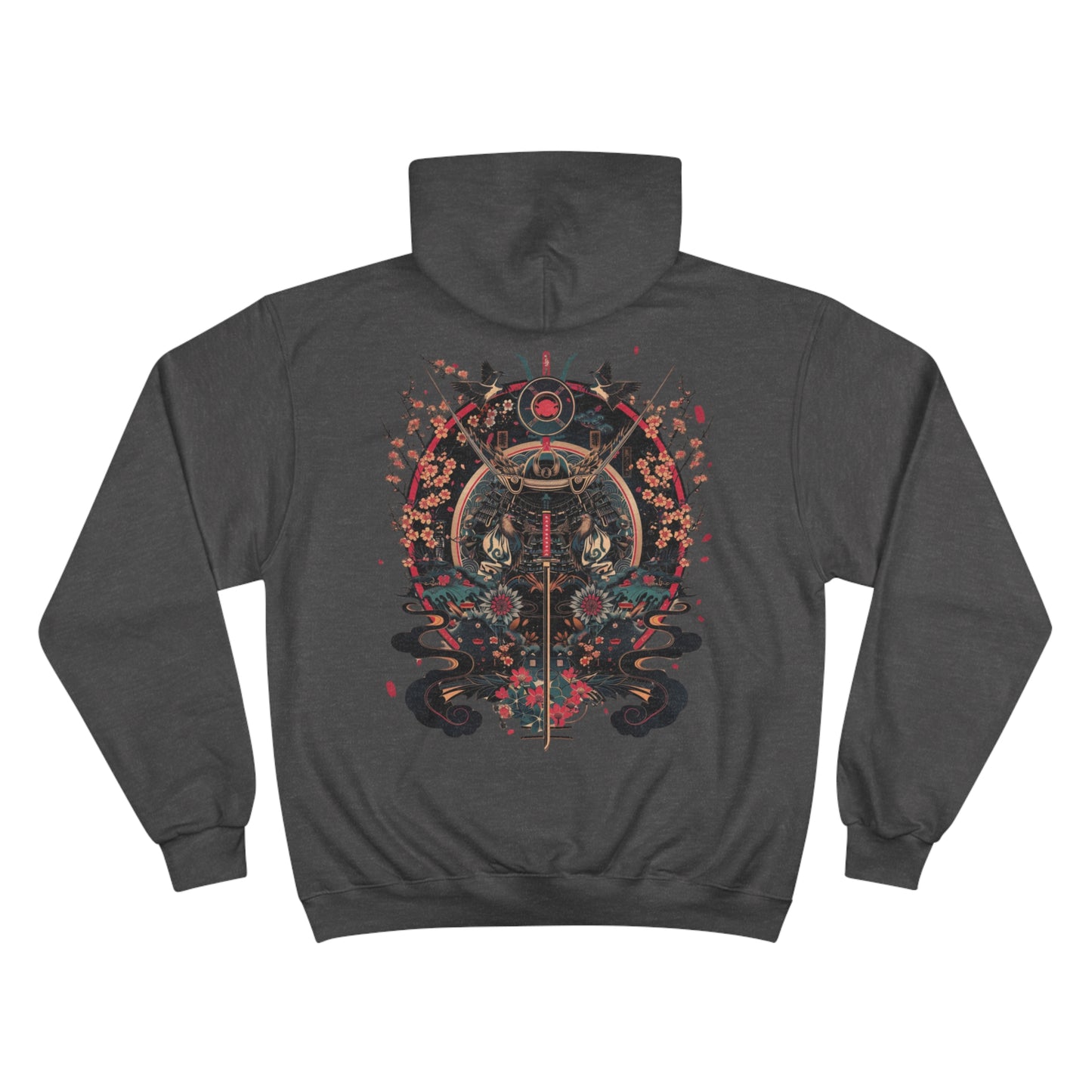 Katana Samurai Art Hoodie - Japanese Crane Champion Sweatshirt