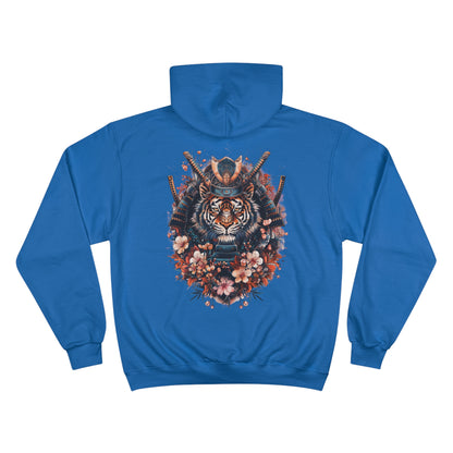 Samurai Tiger Hoodie - Japanese Cherry Blossom Champion Sweatshirt