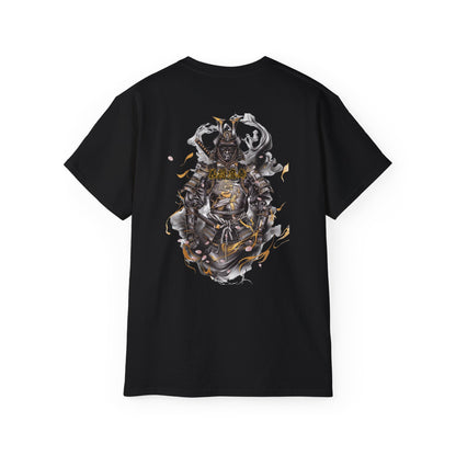 Japanese Samurai Dragon Armor T-Shirt | Traditional Warrior Gold Art Graphic Tee